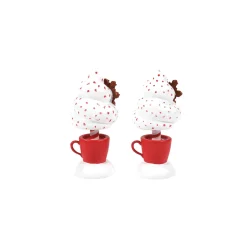 Department 56 Cocoa & Cream Topiary S/2 New