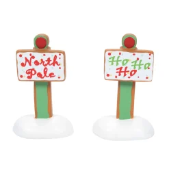 Department 56 Gingerbread Xmas Signs St/2 Hot